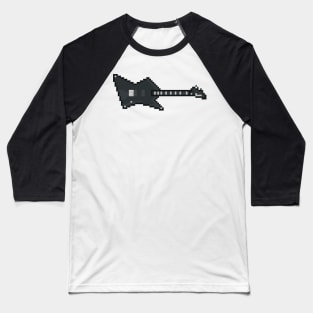 Pixel Black KE1 Guitar Baseball T-Shirt